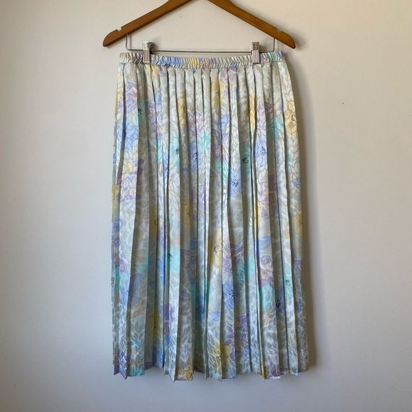Vintage Floral Print Skirt Sz M - Picture 1 of 13